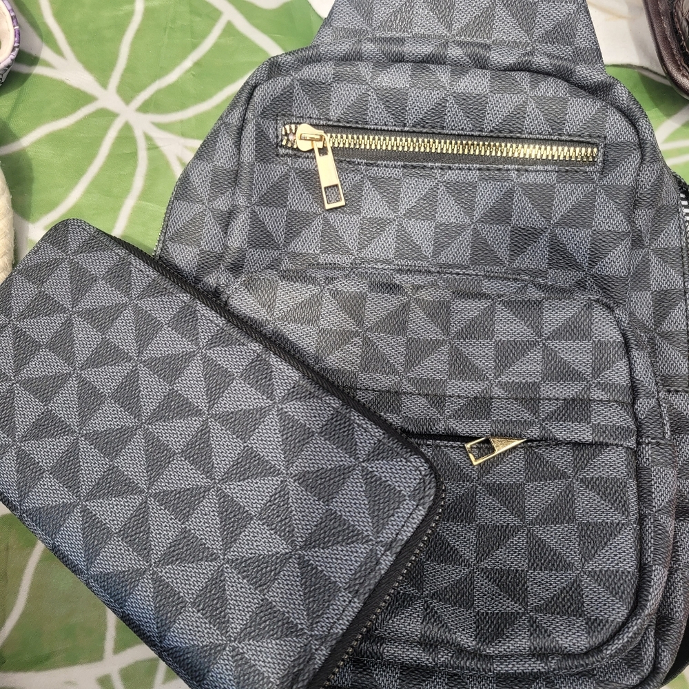 Sling bag and wallet set